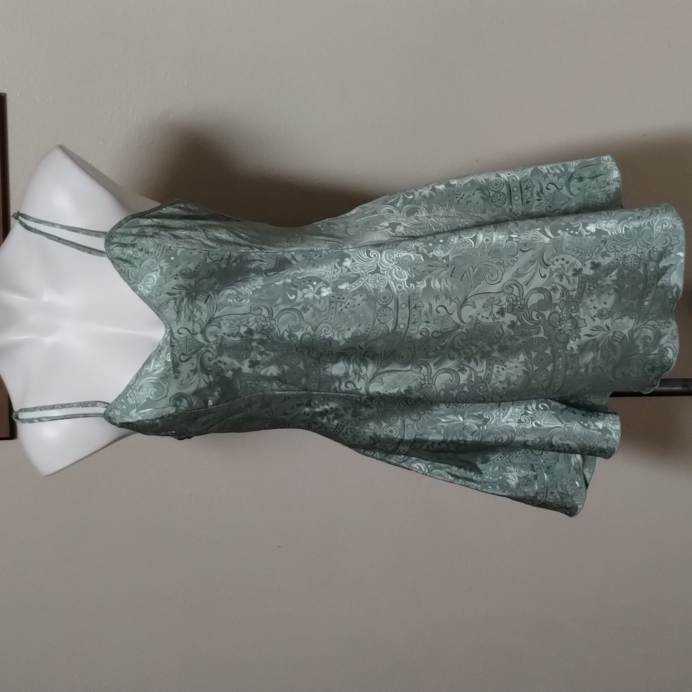Victoria's Secret Green Satin Slip Dress